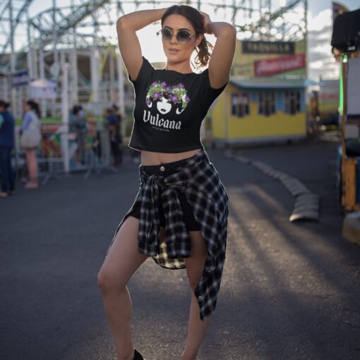 Alternative view of Druid Hops Women’s BoHo Organic Crop Tee