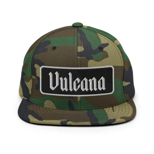 Camo Flat Bill Snapback Cap