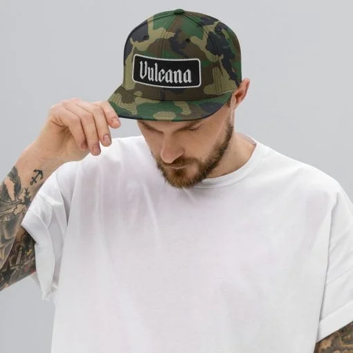 Camo Flat Bill Snapback Cap - Image 2