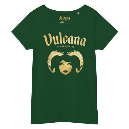 Vulcana Gold Druid Womens Organic T-Shirt - Bottle Green