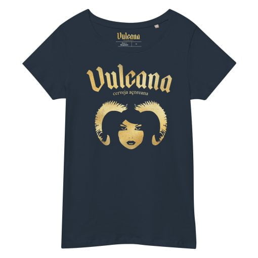 Vulcana Gold Druid Womens Organic T-Shirt - French Navy
