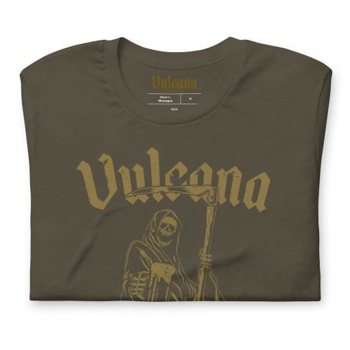 Vulcana Why So Grim T-Shirt Front Detail - Army
