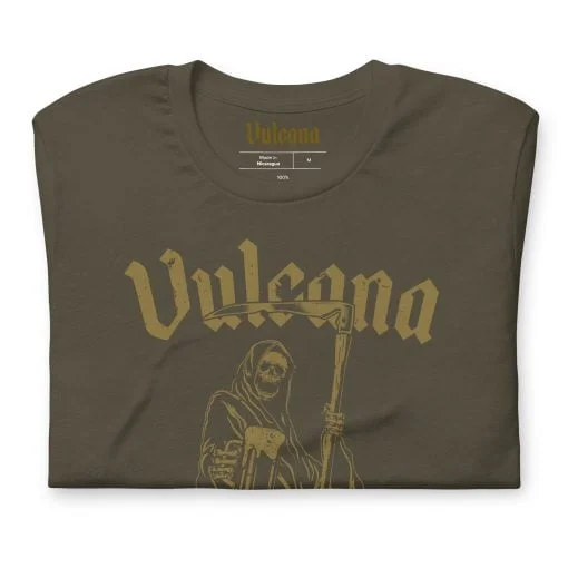 Vulcana Why So Grim T-Shirt Front Detail - Army