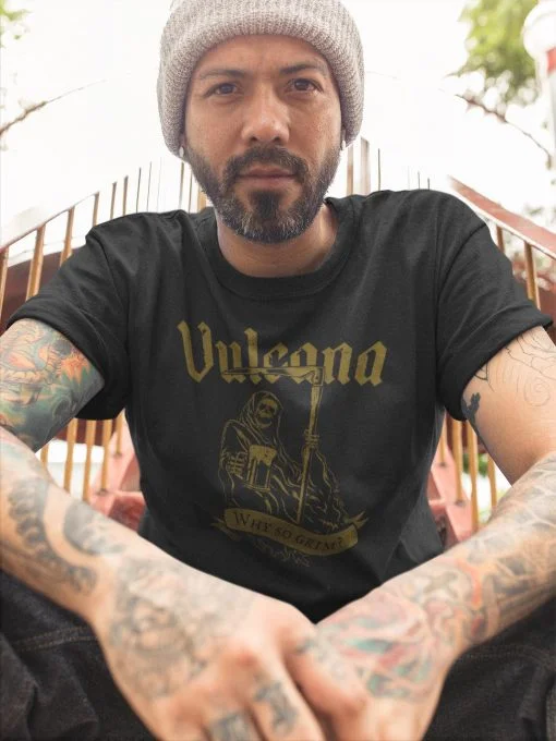 Vulcana Why So Grim T-Shirt -Model 2 - Gold