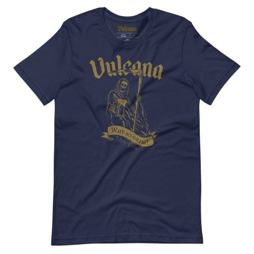Vulcana Why So Grim T-Shirt - Gold - Navy